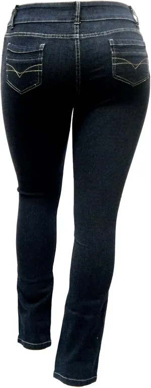 Jack David Y&F Womens Plus Size Curvy Stretch Relaxed Fit Straight/Skinny/Bootcut Denim Jeans Pants