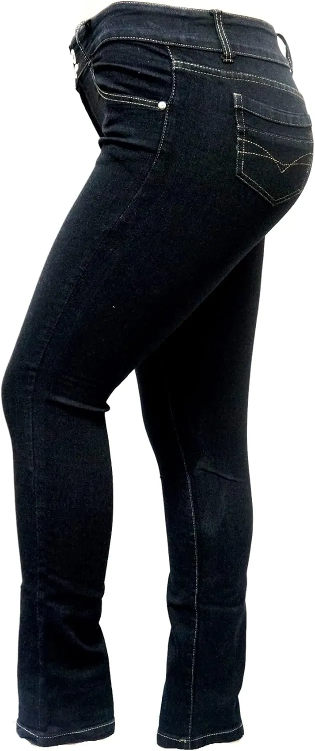 Jack David Y&F Womens Plus Size Curvy Stretch Relaxed Fit Straight/Skinny/Bootcut Denim Jeans Pants
