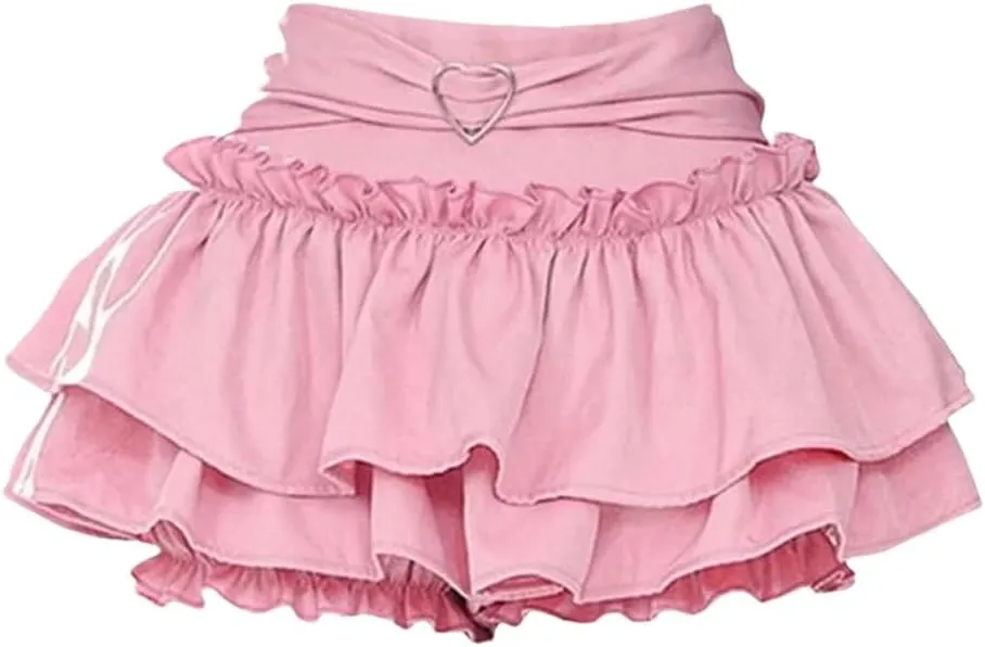 Japanese Mini Skirt Women's Summer High Waist Sweet Skirt Korean Style Safety Short Skirt