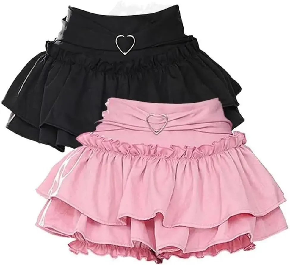 Japanese Mini Skirt Women's Summer High Waist Sweet Skirt Korean Style Safety Short Skirt