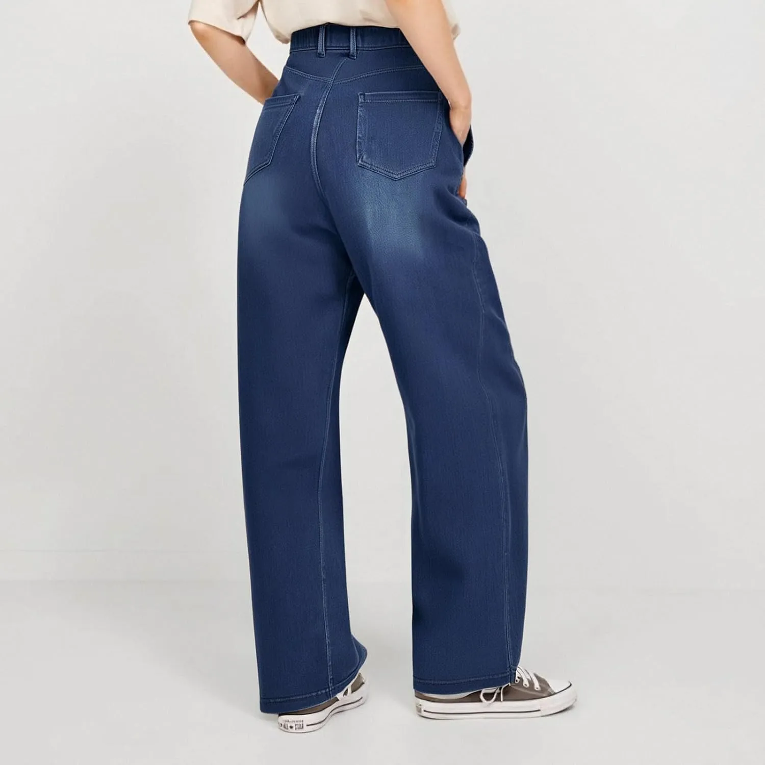 Jeans for Women, Sweatpants Relaxed Wide Leg Jeans High Waisted Straight Denim