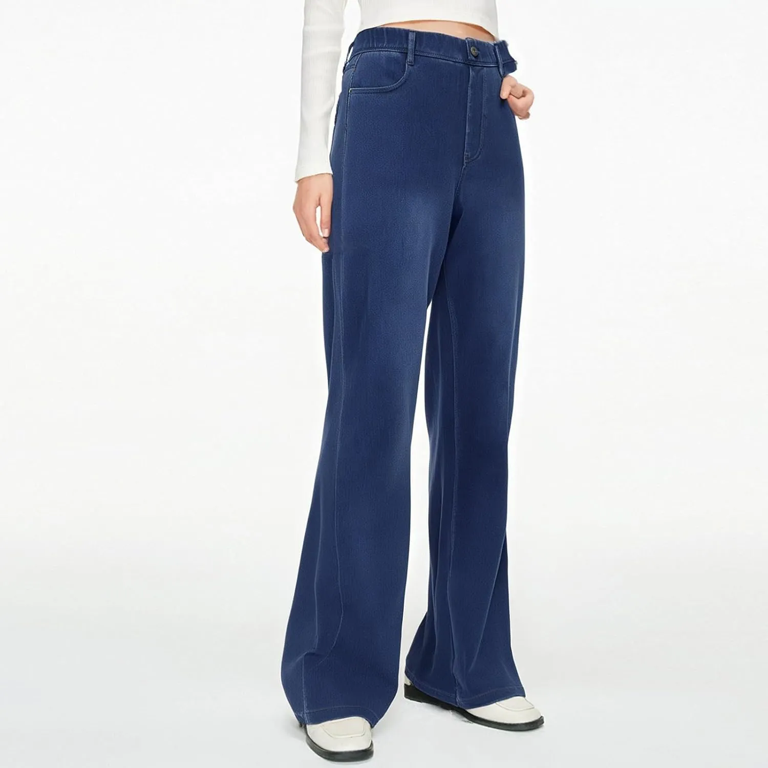 Jeans for Women, Sweatpants Relaxed Wide Leg Jeans High Waisted Straight Denim
