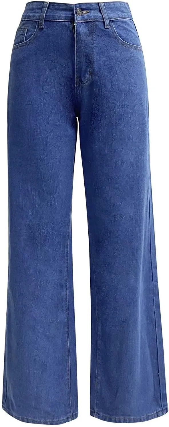 Jeans for Women Trendy 2024 Flare/Wide Leg Jeans High Waisted Stretch Baggy Jeans for Women Plus Size Denim Pants