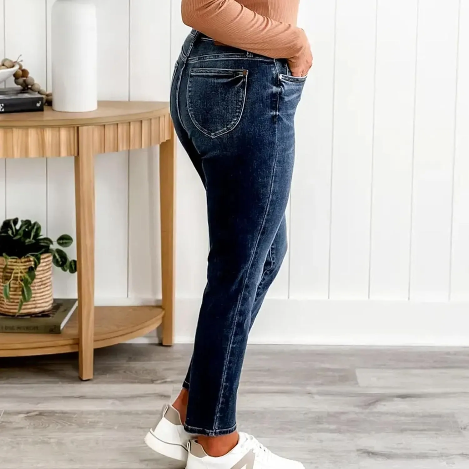 Jeans for Women Trendy Stretch Slim Fitting High Waisted Jeans Women's Pants Plus