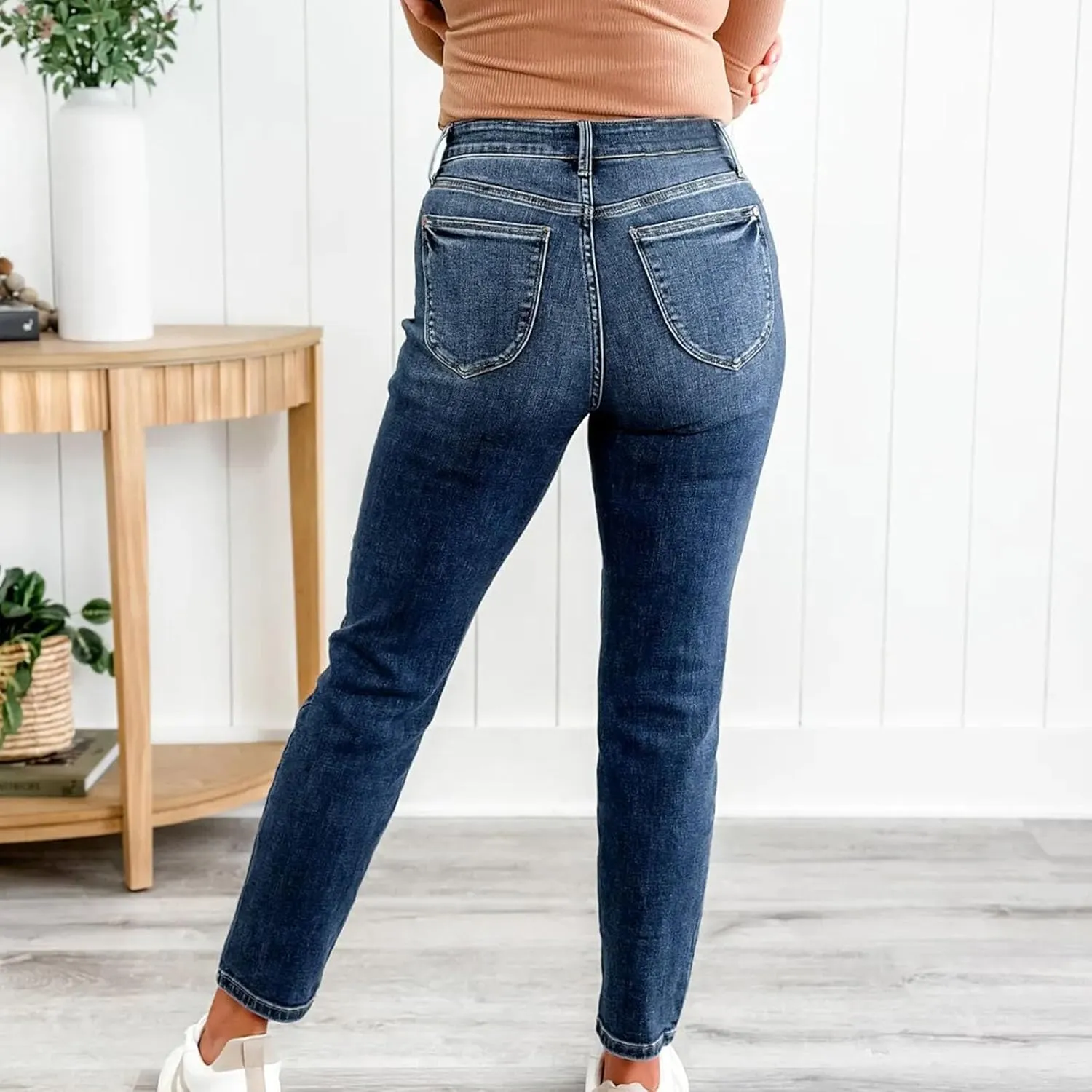 Jeans for Women Trendy Stretch Slim Fitting High Waisted Jeans Women's Pants Plus