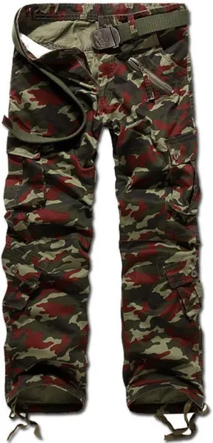 JEEPER Men's Loose Fit Camo Cargo Pants with Multi-Pockets