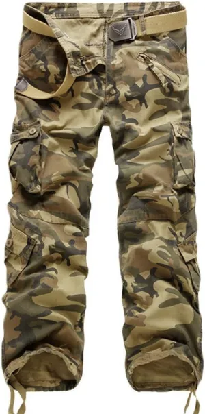 JEEPER Men's Loose Fit Camo Cargo Pants with Multi-Pockets