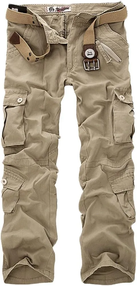 JEEPER Men's Loose Fit Camo Cargo Pants with Multi-Pockets