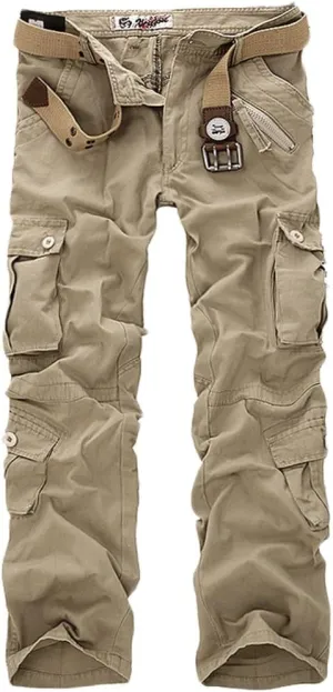 JEEPER Men's Loose Fit Camo Cargo Pants with Multi-Pockets
