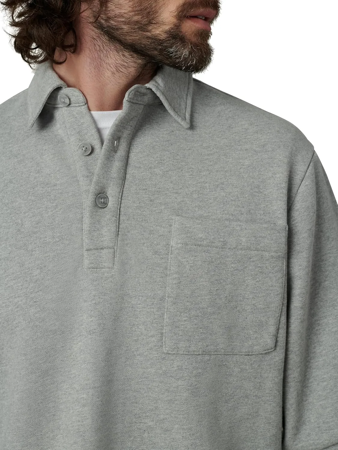 Joe's Jeans Men's Polo Long Sleeve Sweatshirt