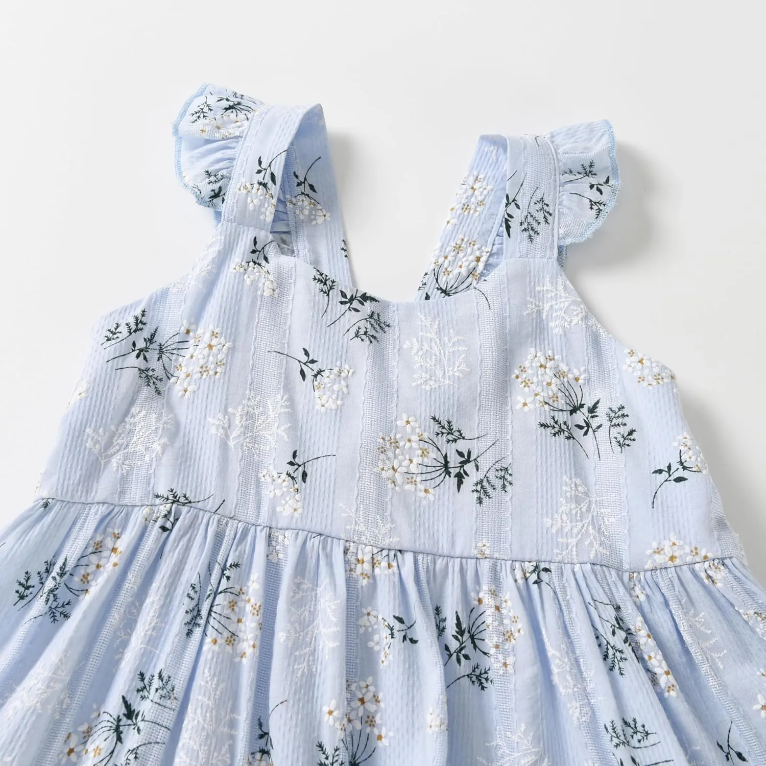 Kids Toddler Baby Girls Dress Ruffle Sleeveless Princess Dress 2024 Summer Beach Sundress