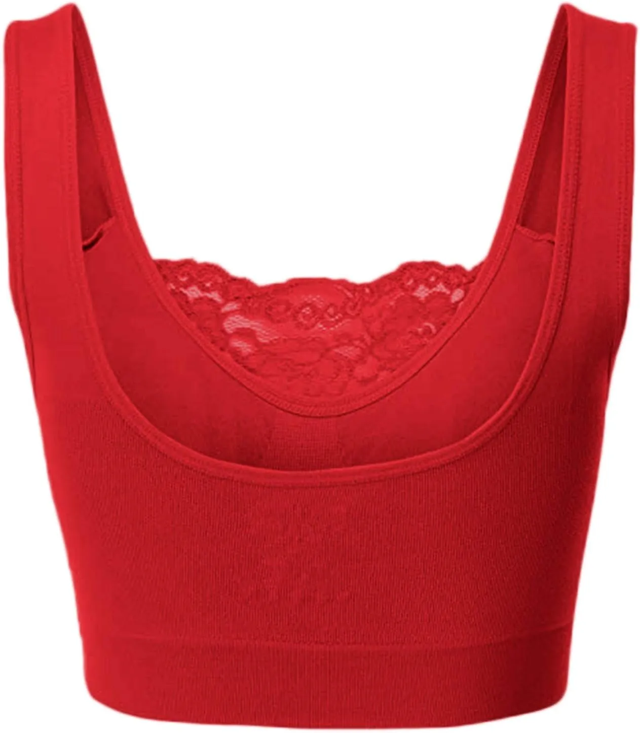 Lace Bralettes for Women Wire Free Push-up Sports BraBandeau Bra for Everyday Wear, Exercise and Offers Back Support