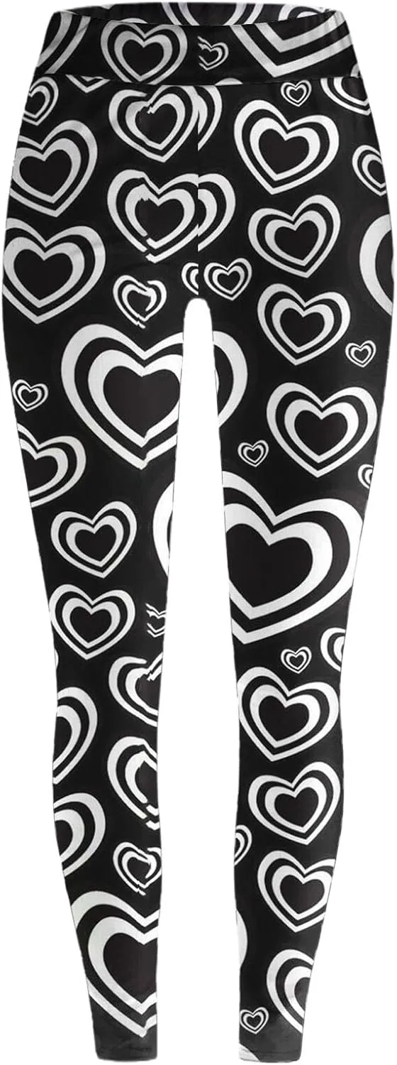 Leggings for Women Tall Womens Valentines Heart Tunic Tops for Leggings Pants for Women