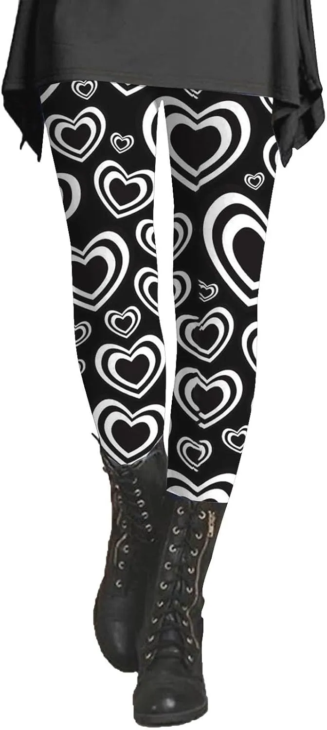 Leggings for Women Tall Womens Valentines Heart Tunic Tops for Leggings Pants for Women