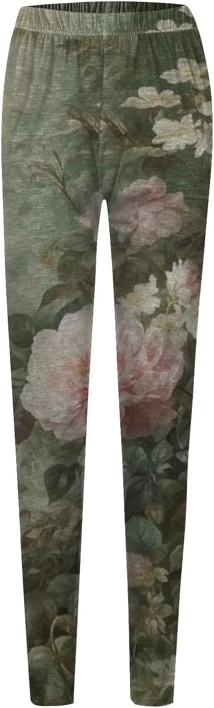 Leopard Print Sheer Capri Leggings for Women Leggins with Pockets Womens Leggings with Words