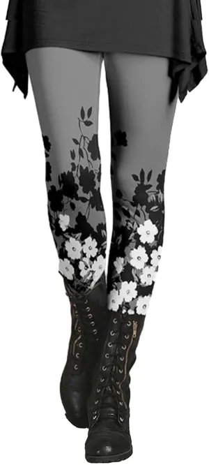 Leopard Print Sheer Capri Leggings for Women Leggins with Pockets Womens Leggings with Words
