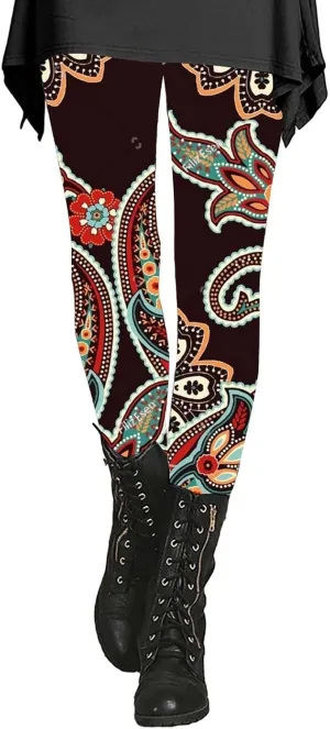 Leopard Print Sheer Capri Leggings for Women Leggins with Pockets Womens Leggings with Words