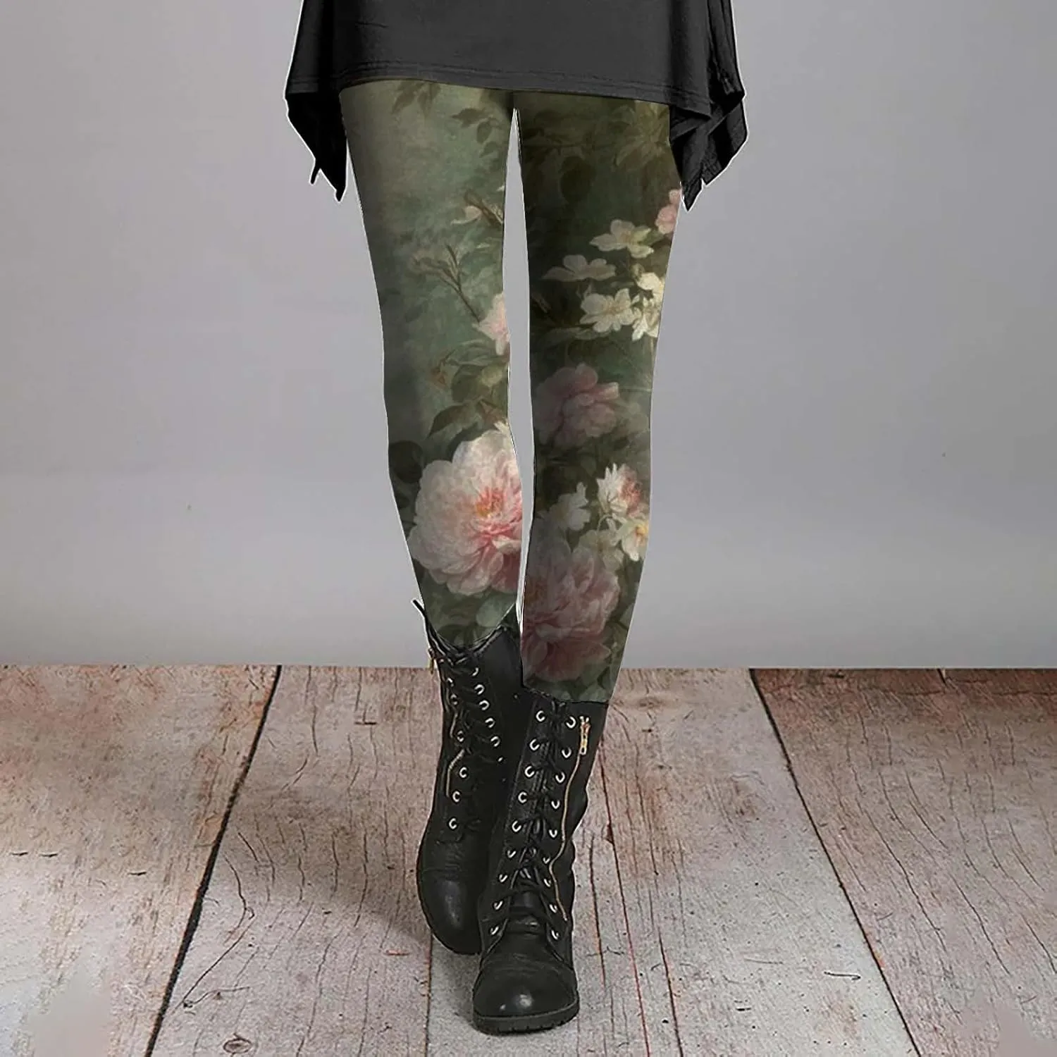 Leopard Print Sheer Capri Leggings for Women Leggins with Pockets Womens Leggings with Words