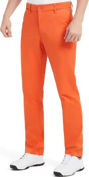 Lesmart Men Golf Pants Expandable Waistband Stretch Breathable Relaxed Fit with Pockets