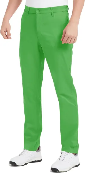 Lesmart Men Golf Pants Expandable Waistband Stretch Breathable Relaxed Fit with Pockets