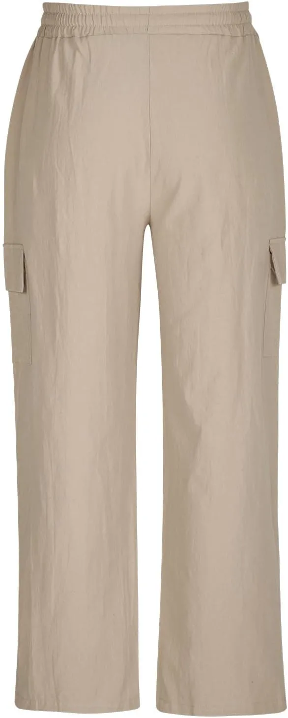 Linen Pants Men,Elastic Waist Drawstring Cargo Pants for Men Lightweight Casual Summer Beach Trousers with Pockets