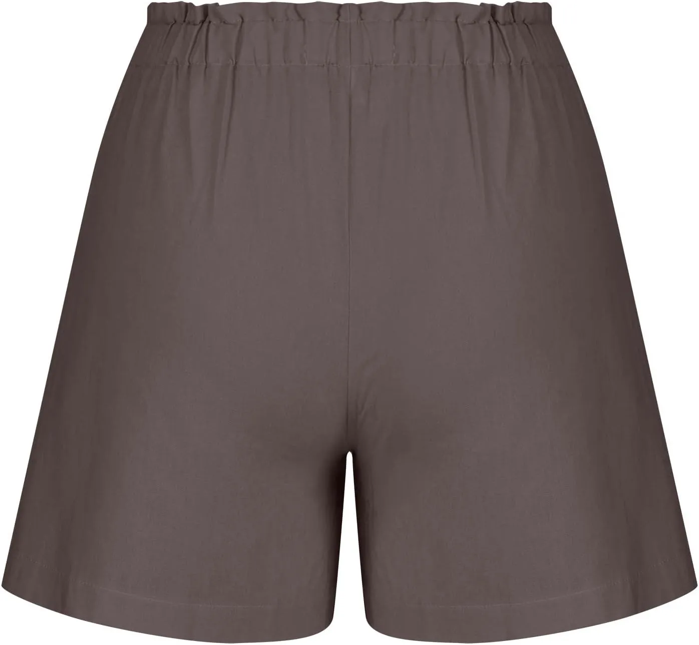 Linen Shorts for Women Trendy Summer Drawstring High Waisted Solid Shorts Loose Casual Comfy Lightweight Beach Shorts