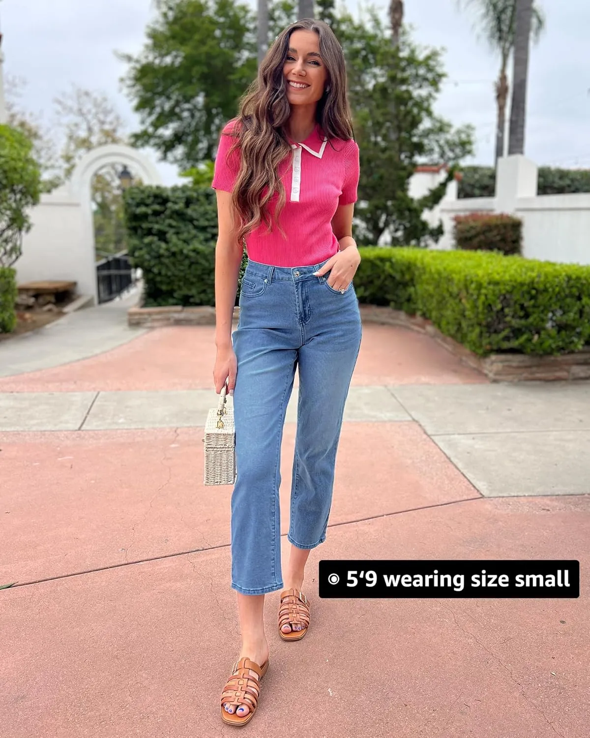 luvamia Straight Leg Jeans for Women High Waisted Trendy Cropped Stretchy Denim Pants Ankle Mom Jeans Work Trouser Jeans