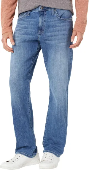 Mavi Matt Classic Men's Straight Leg Jeans, Mid-Rise Relaxed Fit Jeans for Men, Brushed Williamsburg, Medium Wash Blue Jeans, 28 x 32