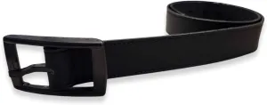 MEGABELTS | Unisex Vegan Belt | Black | Metal-Free | Microfiber Faux Leather | Nickel-Free Plastic Buckle | Airport-Friendly