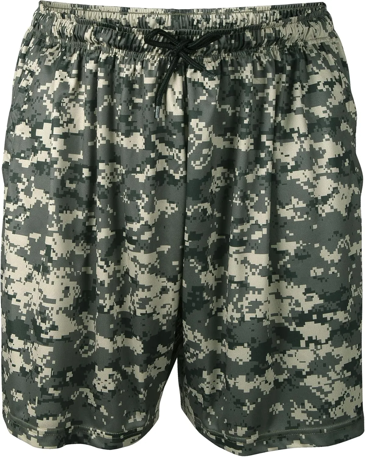 Men's Athletic Camo Shorts – Lightweight, Breathable Gym Shorts with Zip Pockets for Active Comfort