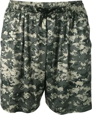 Men's Athletic Camo Shorts – Lightweight, Breathable Gym Shorts with Zip Pockets for Active Comfort