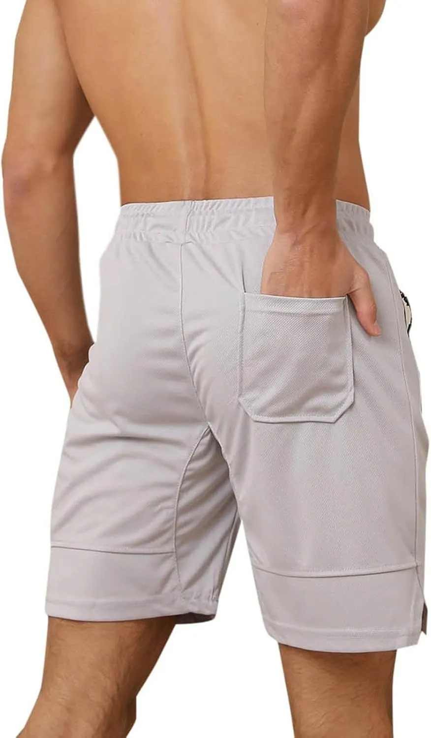 Mens Athletic Shorts Outdoor Sports Basketball Shorts Soft Casual Lightweight Quick Dry Short Shorts with Pockets