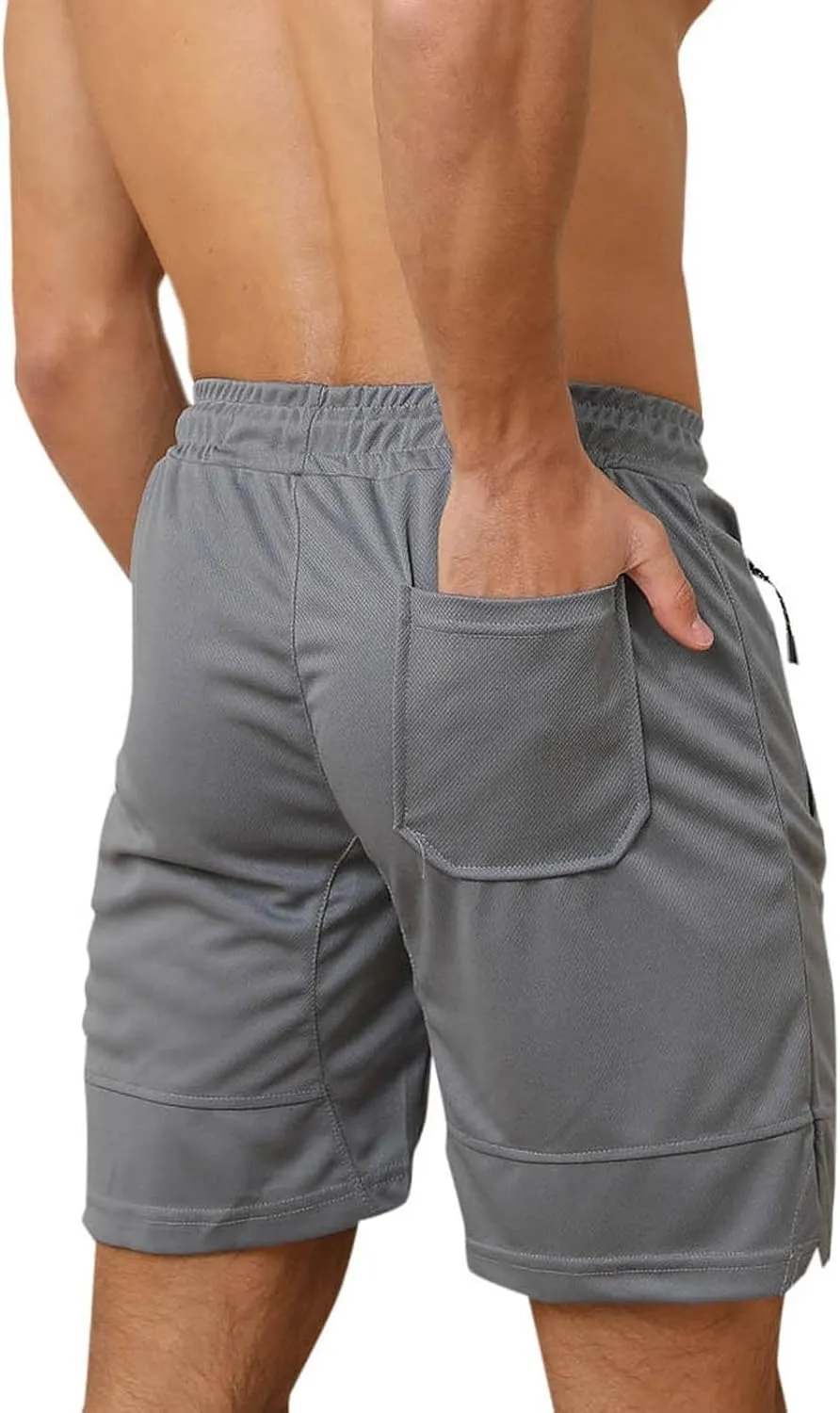Mens Athletic Shorts Outdoor Sports Basketball Shorts Soft Casual Lightweight Quick Dry Short Shorts with Pockets