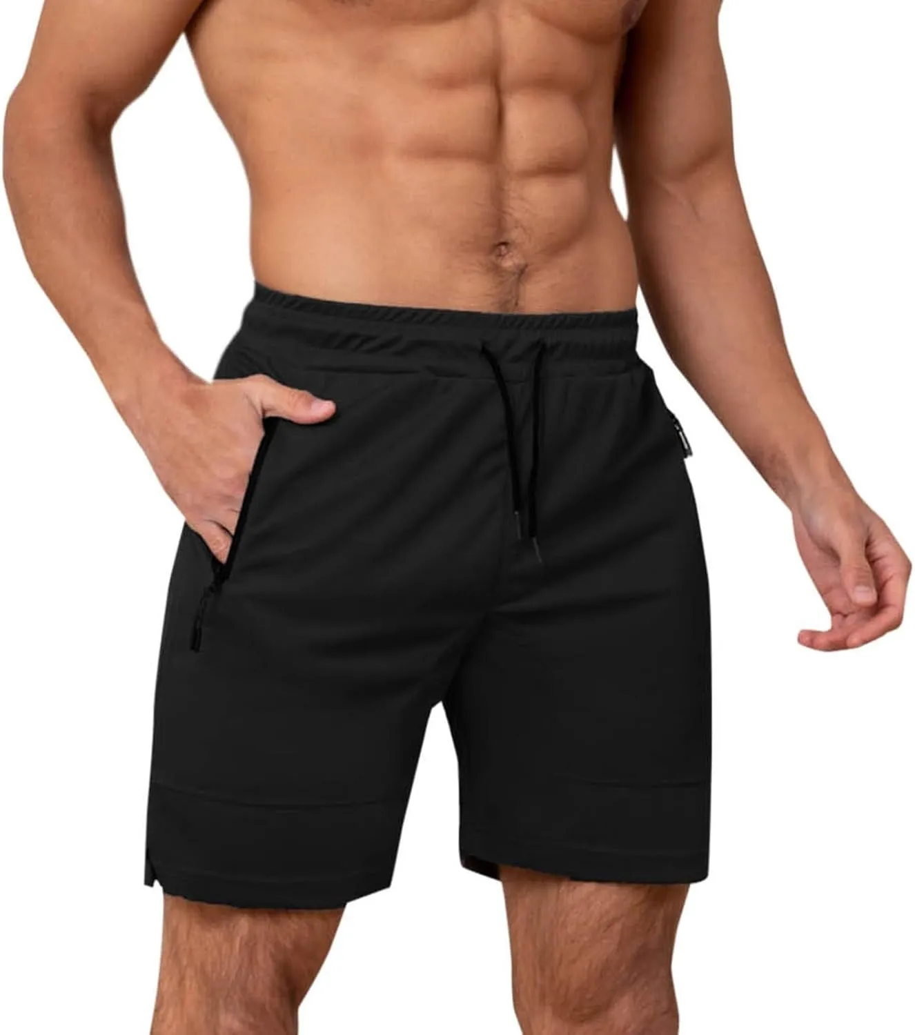 Mens Athletic Shorts Outdoor Sports Basketball Shorts Soft Casual Lightweight Quick Dry Short Shorts with Pockets