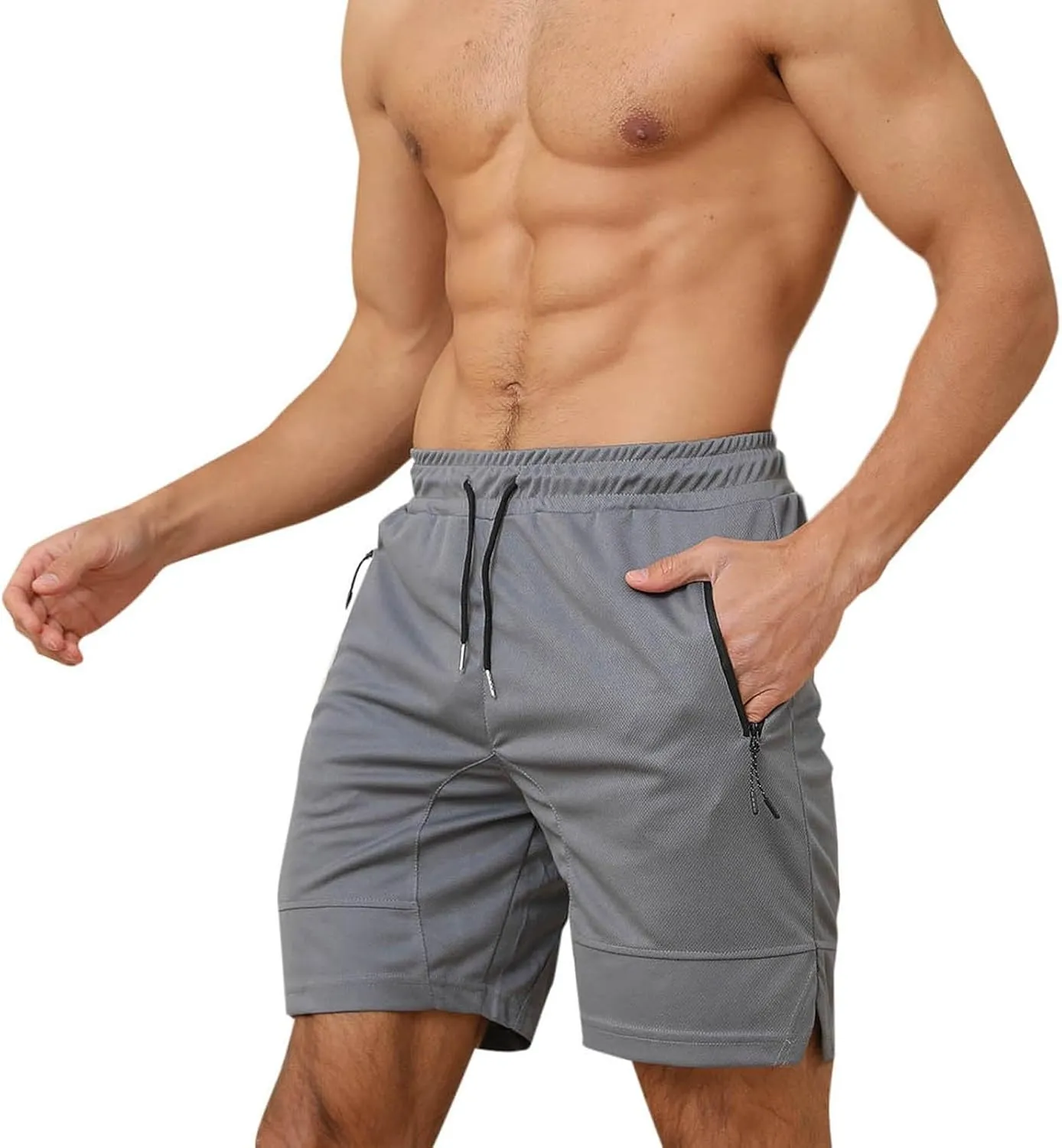 Mens Athletic Shorts Outdoor Sports Basketball Shorts Soft Casual Lightweight Quick Dry Short Shorts with Pockets