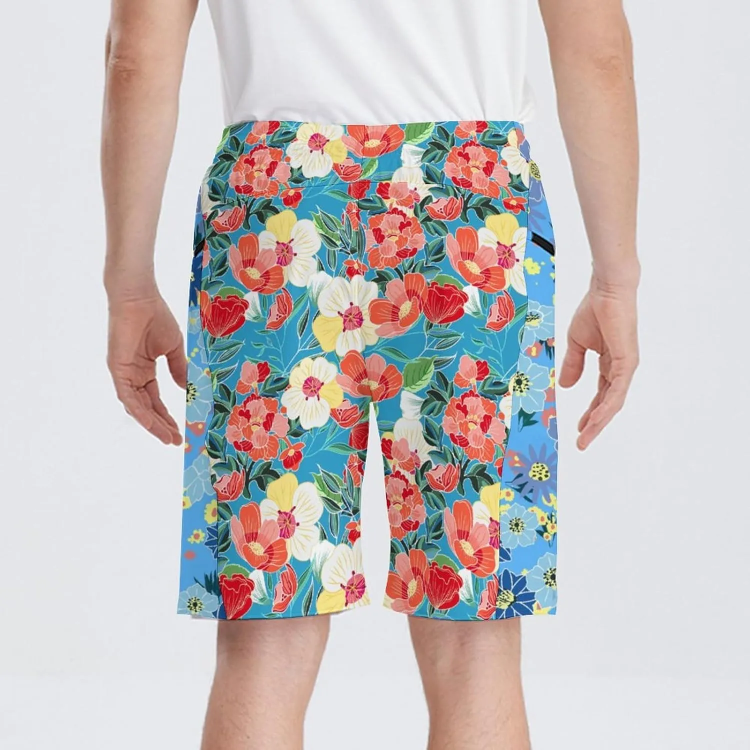 Men's Athletic Shorts with Liner 9" Funny Frog Duck Running Gym Shorts Casual Workout Shorts with Zipper Pockets