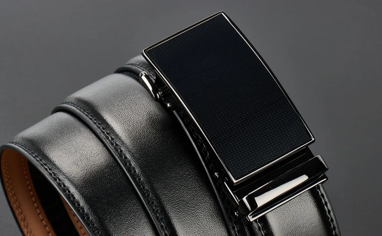 Men's Belt,Ratchet Dress Belt with Automatic Buckle Brown/Black-Trim to Fit-35mm wide