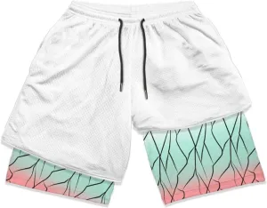 Mens Boy 2 in 1 Workout Running Shorts Quick Dry Lightweight Gym Athletic Training Shorts