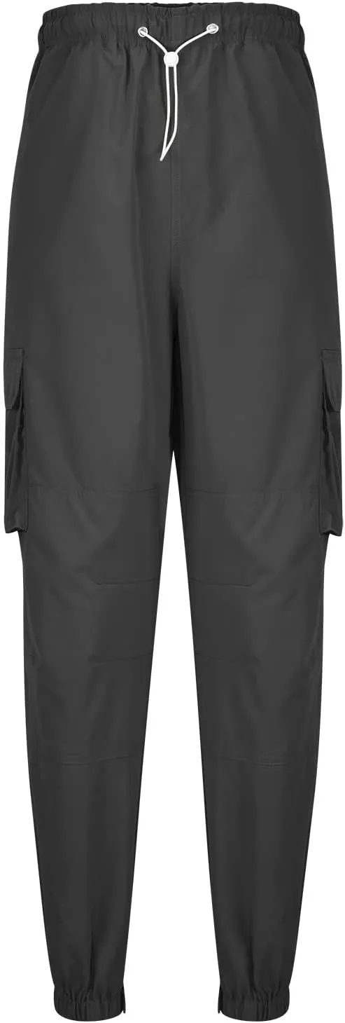 Men's Cargo Pants Casual Cotton Jogger Multi Pockets Outdoor Work Sweatpants Lightweight Drawstring Hiking Pants