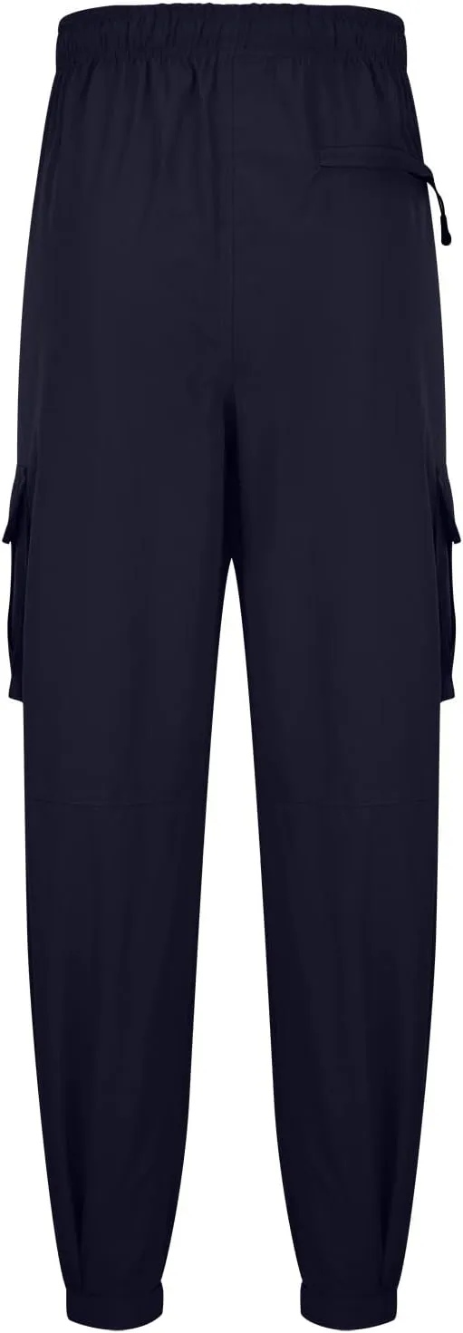 Men's Cargo Pants Casual Cotton Jogger Multi Pockets Outdoor Work Sweatpants Lightweight Drawstring Hiking Pants