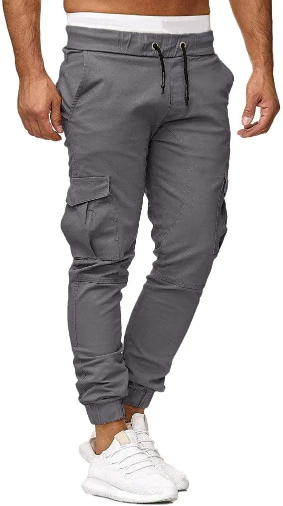 Men's Cargo Sweatpants Cotton Pants Summer Casual Pants Men's Breathable Pants Loose Straight Sweatpants for Men