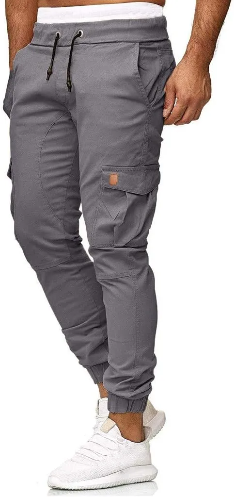 Men's Cargo Sweatpants Cotton Pants Summer Casual Pants Men's Breathable Pants Loose Straight Sweatpants for Men