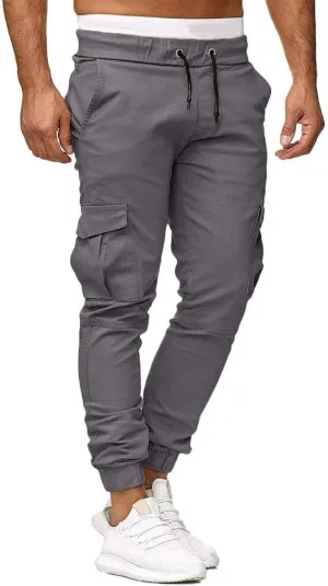 Men's Cargo Sweatpants Cotton Pants Summer Casual Pants Men's Breathable Pants Loose Straight Sweatpants for Men