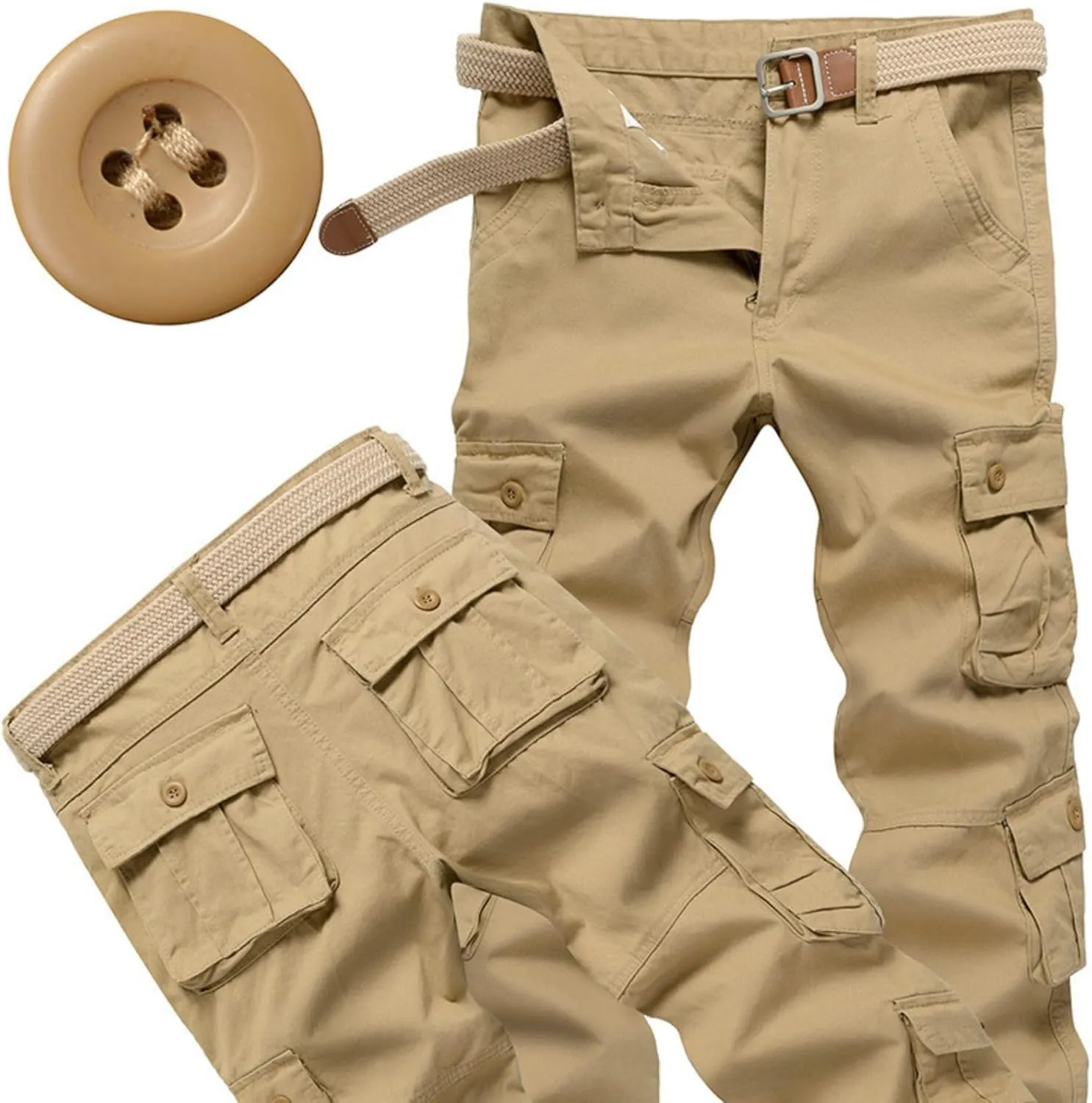 Men's Casual Cargo Pants - 2025 Loose Fit Multi-Pocket Summer Practical Outdoor Trousers.