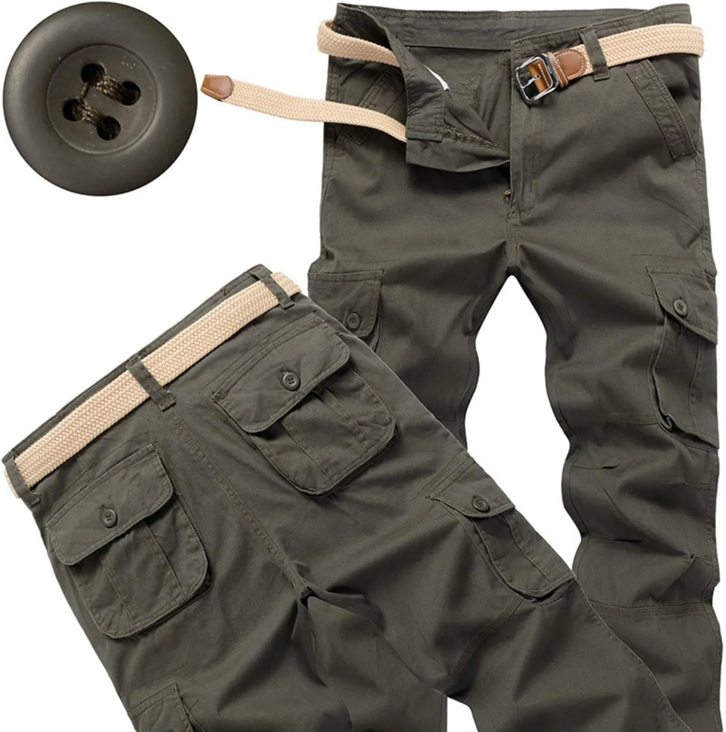 Men's Casual Cargo Pants - 2025 Loose Fit Multi-Pocket Summer Practical Outdoor Trousers.