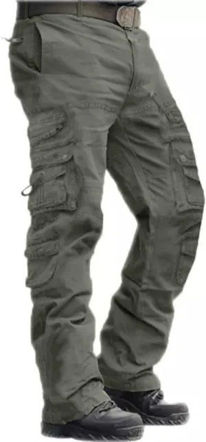 Men's Casual Cargo Pants - Loose Fit Multi-Pocket Summer Practical Outdoor Trousers.