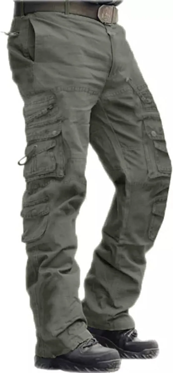 Men's Casual Cargo Pants - Loose Fit Multi-Pocket Summer Practical Outdoor Trousers.