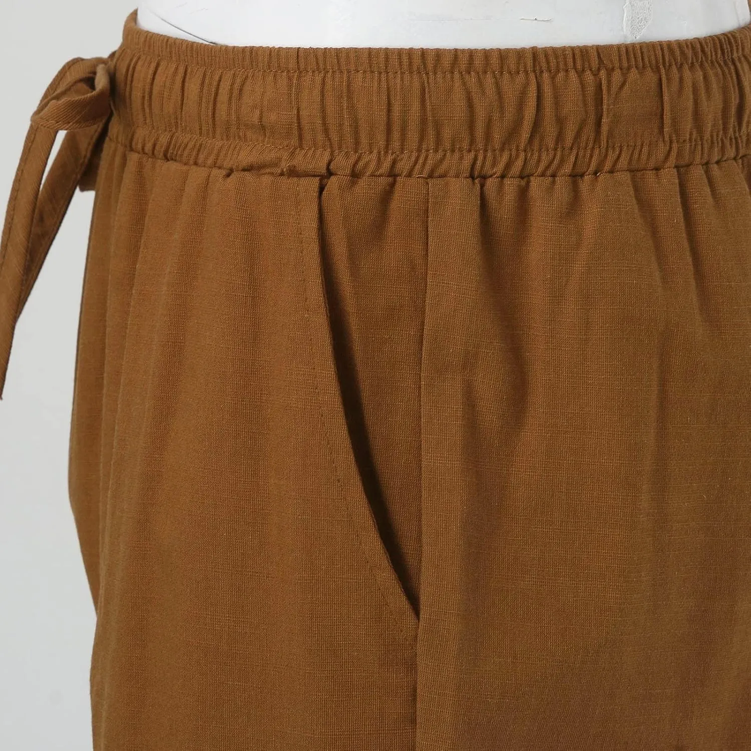 Men's Casual Pants Beach Summer Elastic Waist Drawstring Pants Lightweight Breathable Straight Leg Long Trousers