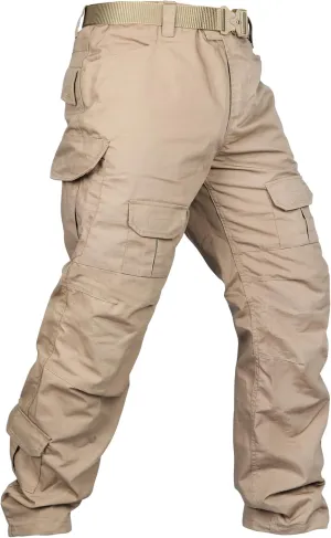 Men's Hiking Pants Water Resistant Tactical Pants Breathable Ripstop Work Cargo Pants with 10 Pockets