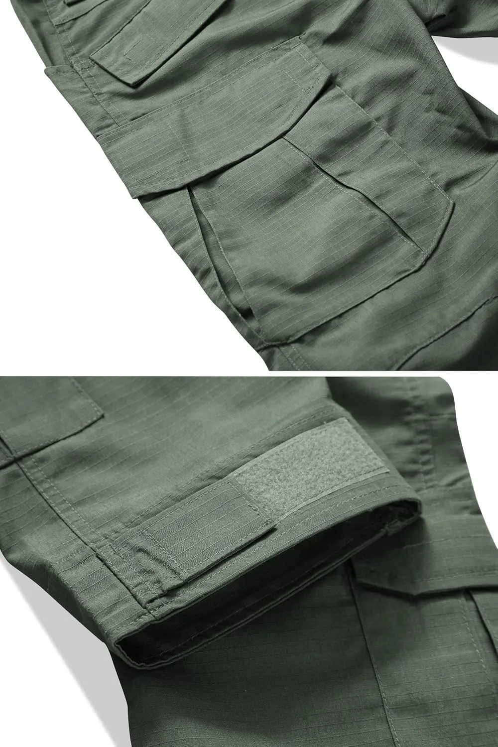 Men's Hiking Pants Water Resistant Tactical Pants Breathable Ripstop Work Cargo Pants with 10 Pockets